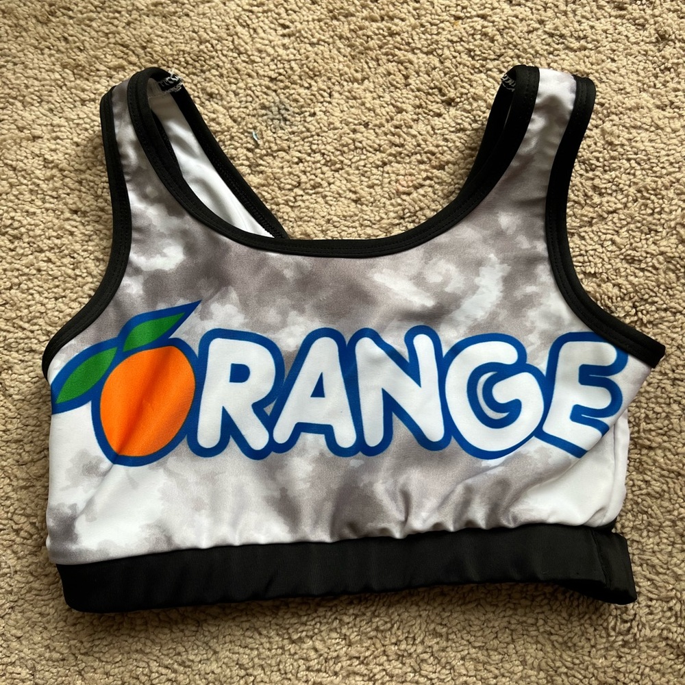 STINGRAY ALLSTARS ORANGE PRACTICE SPORTS BRA